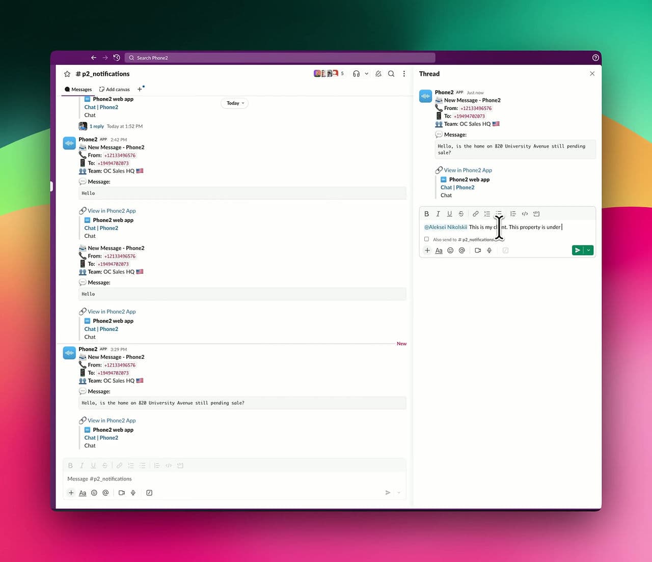 Slack integration